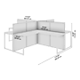 Bush Business Furniture Easy Office 4 Person L Shaped Cubicle Desk, Natural Elm (EOD760NE-03K)~#|#~FEC66C60-2777-495B-887E638637A622FB_sc7
