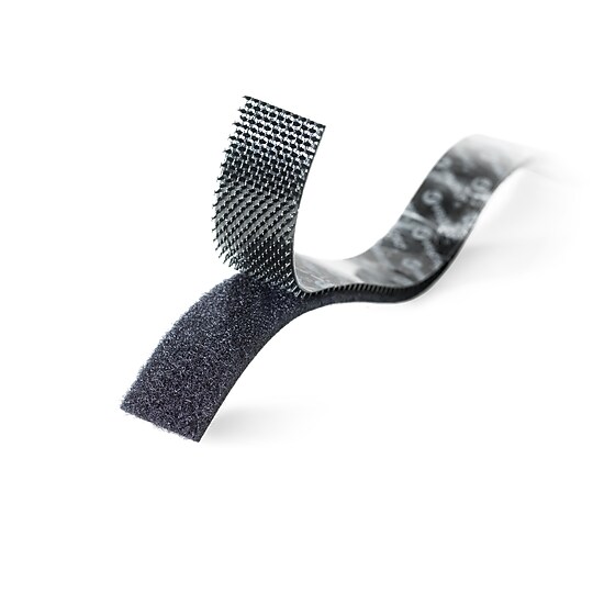 Hook And Loop Fastener Tape Roll Kit - 2in X 10ft & 1in X 7ft Strips + Sticky Back Dots For Crafts & Organizing