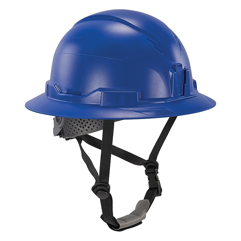 Ergodyne Skullerz 8963 PC-ABS Type II, Class E, 6-point Ratchet Suspension Full Brim Safety Helmet, Blue (60543) image 1