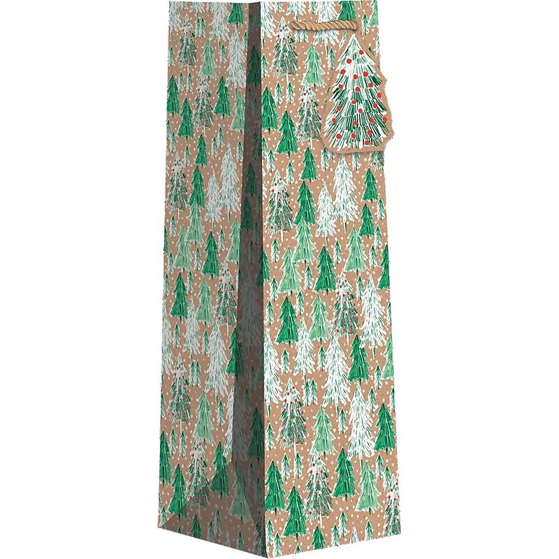 JAM Paper Opulent Tree Wine Gift Bags, Multicolored, 120/Pack (526BXBT7131) image 1