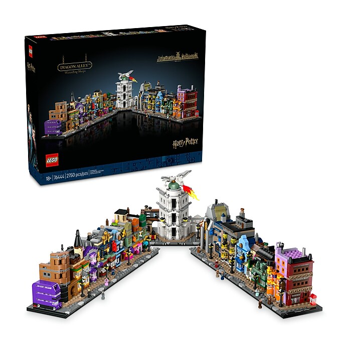 LEGO Harry Potter Diagon Alley Wizarding Shops, 2750 Pieces (76444