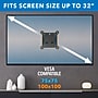 Mount-It! Low Profile Tilting TV Wall Mount, Fits Screens up to 32", 30 lbs. Max., Black (MI-6524)~#|#~FED38EF0-4BB6-40E0-94CB83CE312E6F04_sc7