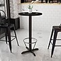 Flash Furniture 24" Round Laminate Table Top with 22" x 22" Bar-Height Table Base, Black (XURD24BKT22B3F)~#|#~FED38EF7-D3E1-46E8-92553DC64F572C97_sc7