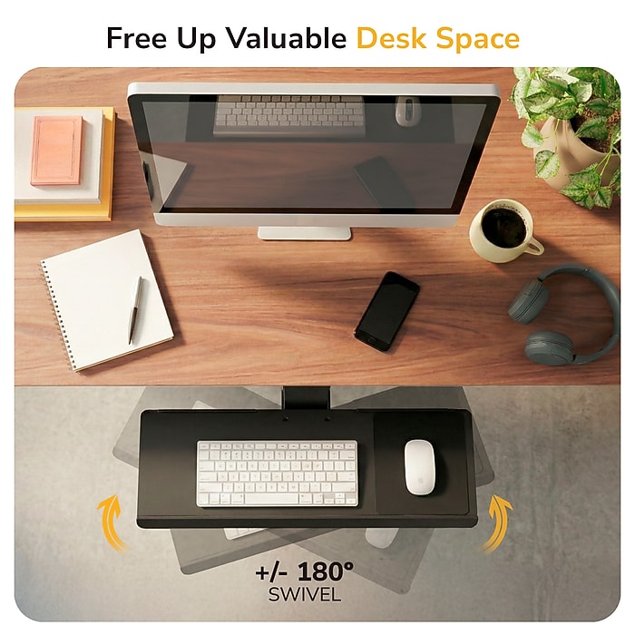 Mount-It! Standing Keyboard and Mouse Platform With Ergonomic