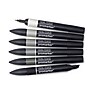 Winsor & Newton Promarker Dual-Tip Alcohol Based Marker, Neutral Tones, 6/Pack (WNX0290154)~#|#~FEDBB355-17AA-4091-A8A43CE6F2F238E5_sc7