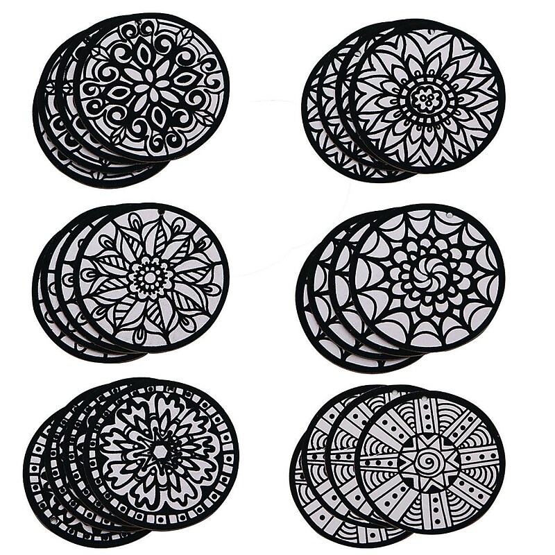 S&S Velvet Art Hangable Mini Mandalas, 24/Pack (PS1440) image 1
