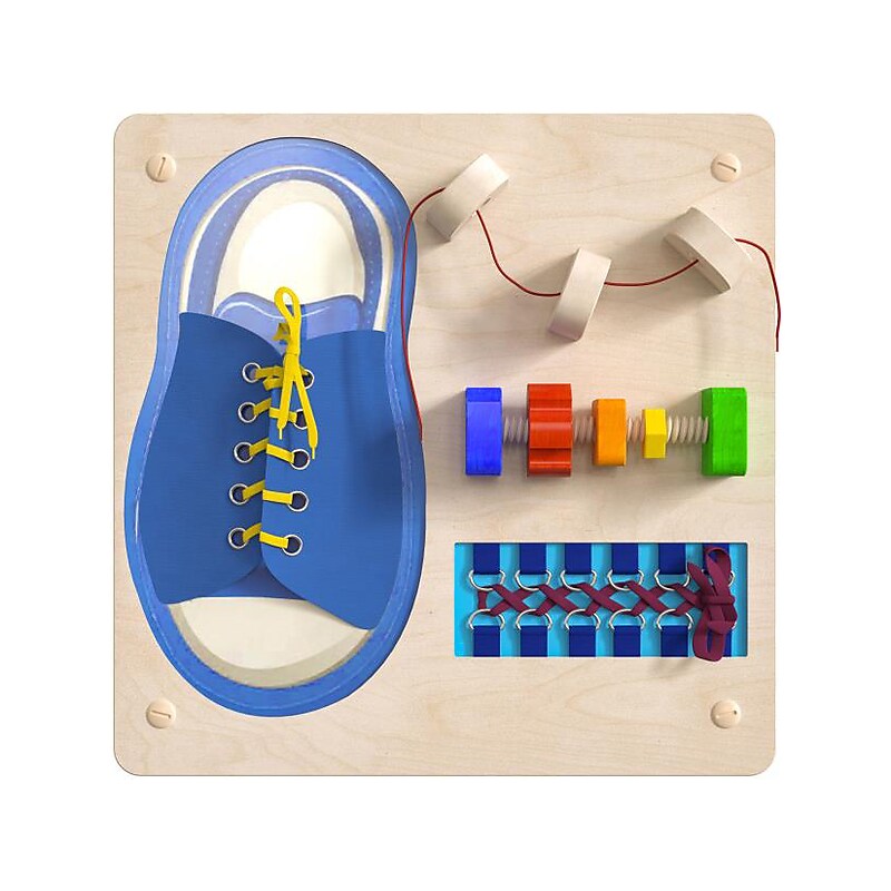Flash Furniture Bright Beginnings Tie It - Turn It STEAM Wall Activity Board (MK-ME15303-GG) image 1
