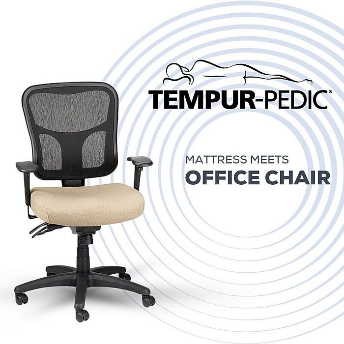 tarapi  Tempur-Pedic TP8000 Ergonomic Fabric Task Chair, Beige (TP8000