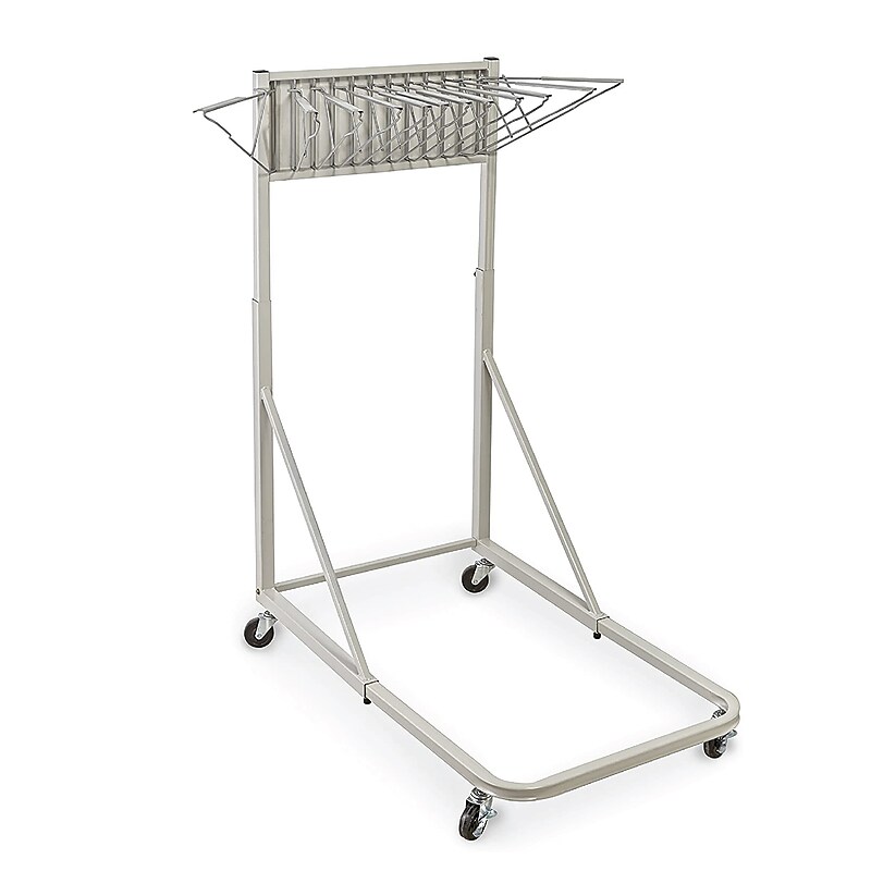 AdirOffice Steel Vertical File Blueprint Rolling Storage Stand, Grey (613-KIT1) image 1