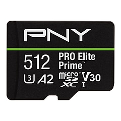 PNY PRO Elite Prime 512GB microSDXC Memory Card with Adapter
