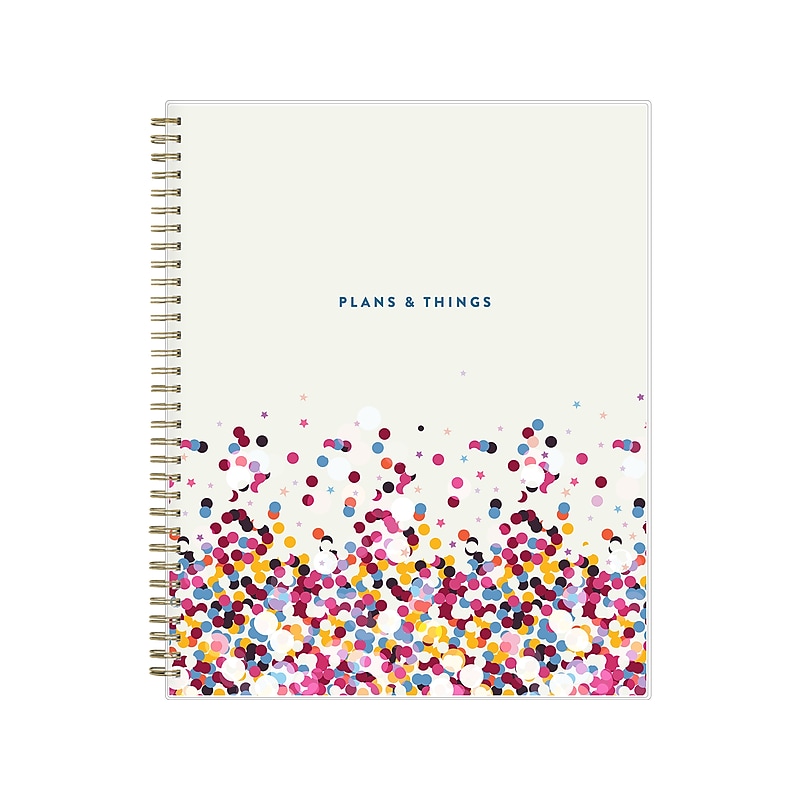 2024-2025 Blue Sky Star Confetti Bright 8.5" x 11" Academic Weekly & Monthly Planner, Plastic Cover, Multicolor (136609-A25) image 1