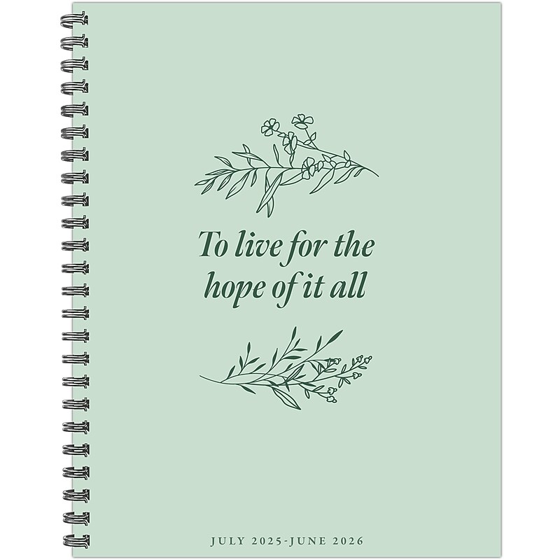 2025-2026 Willow Creek Live For the Hope 8.5" x 11" Academic Year Weekly & Monthly Planner, Green (54925) image 1