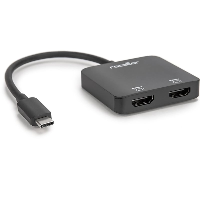 Rocstor HDMI Splitter 2-Port Premium USB-C to HDMI Multi-Monitor Splitter - MST Hub (Y10A203-B1) image 1