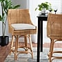 bali & pari Bella Bohemian Natural Rattan Counter Stool, Natural/Off-White (228-13090-HiT)~#|#~FEF59050-20BF-43C8-94A6ECB3C764A5E3_sc7