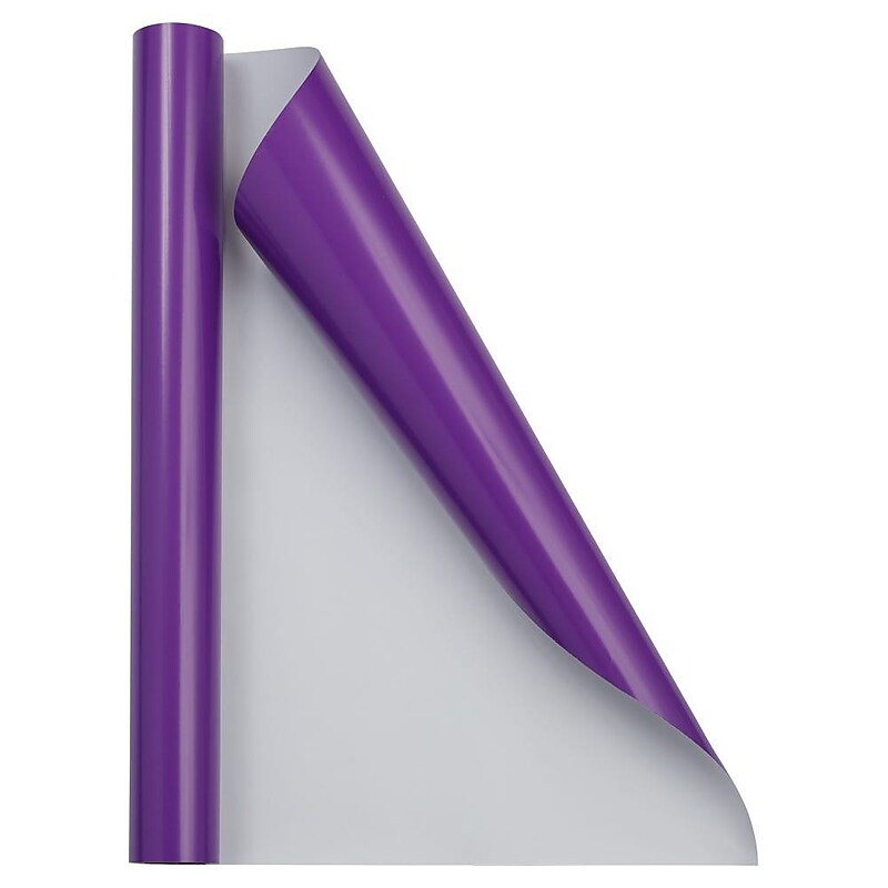 JAM Paper Short Mini Roll Wrapping Paper, 26.3 sq. ft., Purple, 2/Pack(165S25263pug) image 1