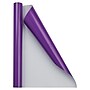 JAM Paper Short Mini Roll Wrapping Paper, 26.3 sq. ft., Purple, 2/Pack(165S25263pug)~#|#~FEF6EADC-663D-4D87-98F8FDBF391B4C89_sc7