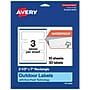 Avery Waterproof Rectangle Laser Multipurpose Labels, 2.5" x 7", White, 30/Pack (19479399328)~#|#~FEF9F0EA-68C9-43C8-A357CA73D3151BBC_sc7