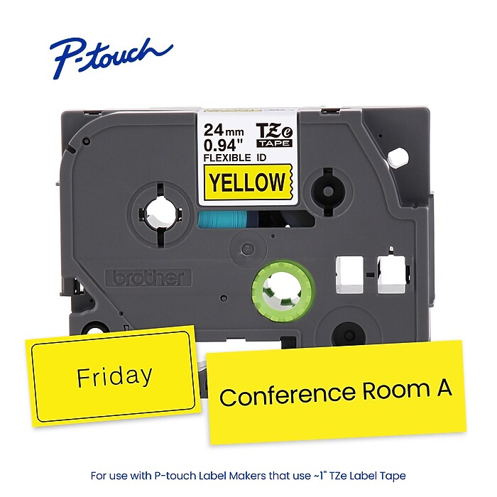 Brother P-touch Flexible ID Laminated Label Tape, 1