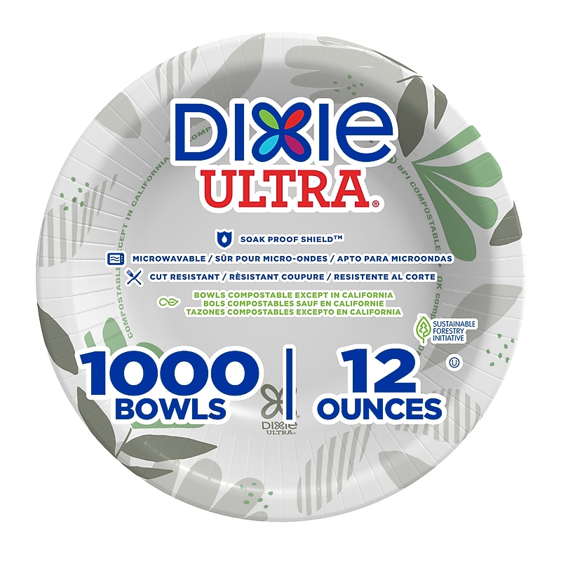 Dixie Ultra Pathways Paper Bowl, 12 oz., Multicolored, 1000/Carton (SX12PATH) image 1