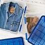 Iris 26.5 Quart Ultimate Clear Plastic Latching Storage Bin with Lid, Blue (500195)~#|#~FF034507-1148-4B07-AEE87E6B08B2DA60_sc7