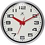 Infinity Instruments Lexington Ave Wall Clock, 15", Silver w/ Red Hands~#|#~FF03DBB6-4427-4CBF-A04AC9DD10C4D3CA_sc7