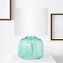 Creekwood Home Round Modern Glass 13.75" LED Table Lamp, Aqua/White (CWT-1015-AW)~#|#~FF06B753-E2E7-4BA2-A8F0BE1B030FC332_sc7
