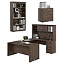 Bestar Logan 66"W U or L Shaped Desk with Hutch, File Cabinet, and Bookcase, Antigua (46851-52)~#|#~FF0D1716-4268-4795-A5D5E9A549EDA343_sc7