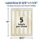 Avery Pearlized Ivory Rectangle Multipurpose Labels, 9.75" x 1.25", Ivory, 50/Pack (94262)~#|#~FF1FEDC7-F9AD-4A3F-A7BD09D8E8A061DE_sc7