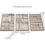 Household Essentials 17-/8-/13-Compartment Cardboard/Poly Linen/Nonwoven PP Jewelry Drawer Organizers, Latte, 3/Set (742-1)~#|#~FF2301DD-63ED-4B1B-870C499C119C0C45_sc7