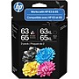 HP 63/65 XL Black High Yield and Tri-Color Standard Yield Ink Cartridge, 2/Pack (B87FDAN)~#|#~FF23E563-7CA7-4786-B31A6AED538817E9_sc7