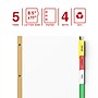 Staples Write-On Dividers, 5-Tab, Assorted Colors, 4/Pack (13509/23176)~#|#~FF257F14-2C09-45B3-A474452ECD3C7363_sc7