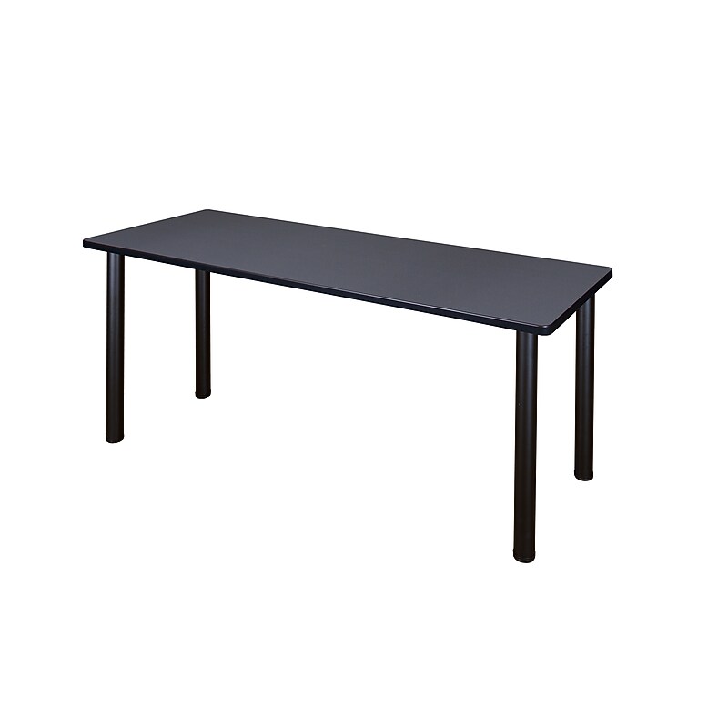 Regency Kee Training Table, 24"D x 72"W, Gray/Black (MT7224GYBPBK) image 1