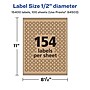 Avery Laser/Inkjet Circle Multipurpose Labels, .5" Dia., Kraft Brown, 15400 Labels/Box ( 94503)~#|#~FF2D8FA9-04EE-4F08-8F4A13356D25495F_sc7