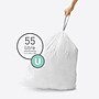 simplehuman Code U 14.5-21 Gallon Trash Bag, 50% PCR, 26.5" x 37", Low Density, 1.18 mil, White, 240 Total Bags (CW0265)~#|#~FF2F25AD-B1D8-4BF9-B78FEE5E8362FD48_sc7