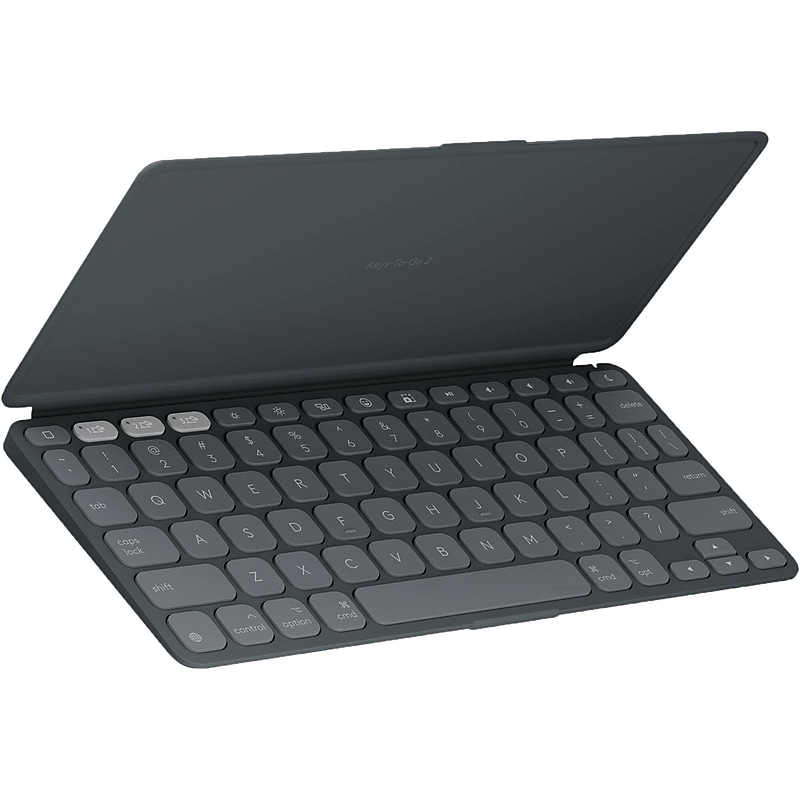 Logitech Keys-To-Go 2 Fabric Keyboard with Built-in Cover for iPadOS Devices, Graphite (920-012866) image 1