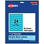 Avery Laser/Inkjet Multipurpose Rectangle Labels, 1" x 2", Bright Blue, 1920/Box (94220)~#|#~FF3DD6DF-24C3-41B7-B0879840FB8A39E4_sc7