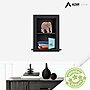 AdirHome 1-Shelf Recessed Wall Mount Shelf, 19" x 12.75" x 4.75", Black (515-01-BLK)~#|#~FF40084E-CB1B-435C-96D2AB89BAE2B537_sc7