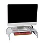 Mind Reader Monitor Stand with Paper Tray, Up to 33 lbs., Metal Mesh, Silver (MESHMONSTA-SIL)~#|#~FF414AC0-DA48-4B19-AD7DCC6089697817_sc7