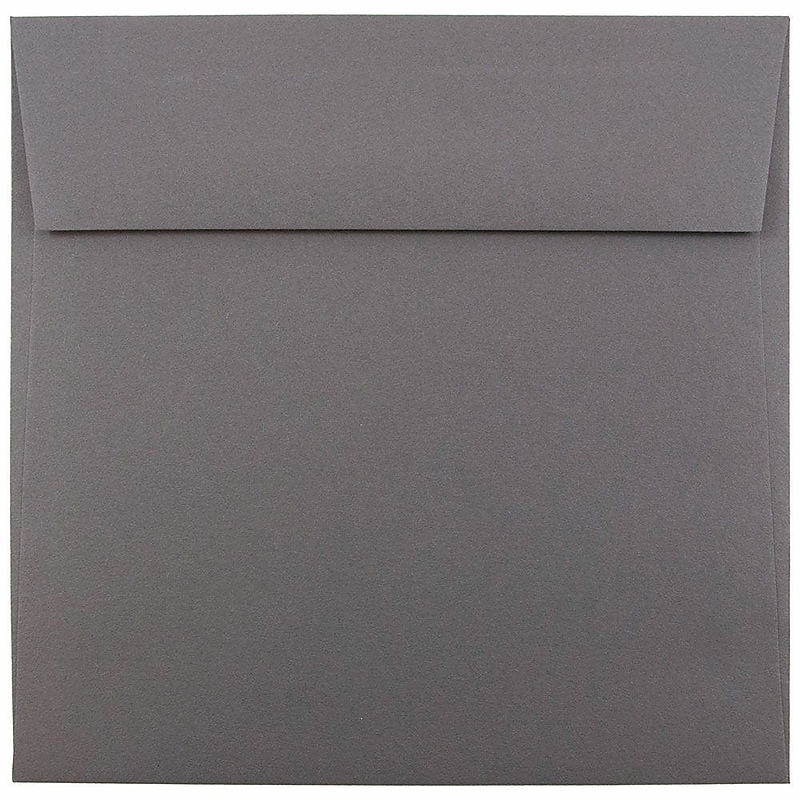 JAM Paper Invitation Envelope 6 1/2" x 6 1/2", Dark Grey, 100/Pack (263917200d) image 1