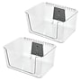 iDESIGN Wall-Mounted Large Stackable Plastic Storage Bin, 8" x 15"x 12.5", Clear, 2/Pack (29173M2)~#|#~FF49C394-64CD-4B04-9B5999155CE98F35_sc7