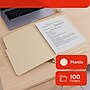Staples File Folders, Letter Size, 1/3‑Cut Tabs, Manila, Durable Paper Stock, 100/Pack~#|#~FF5499A2-AC46-44CA-94B0F1CF8227EE14_sc7
