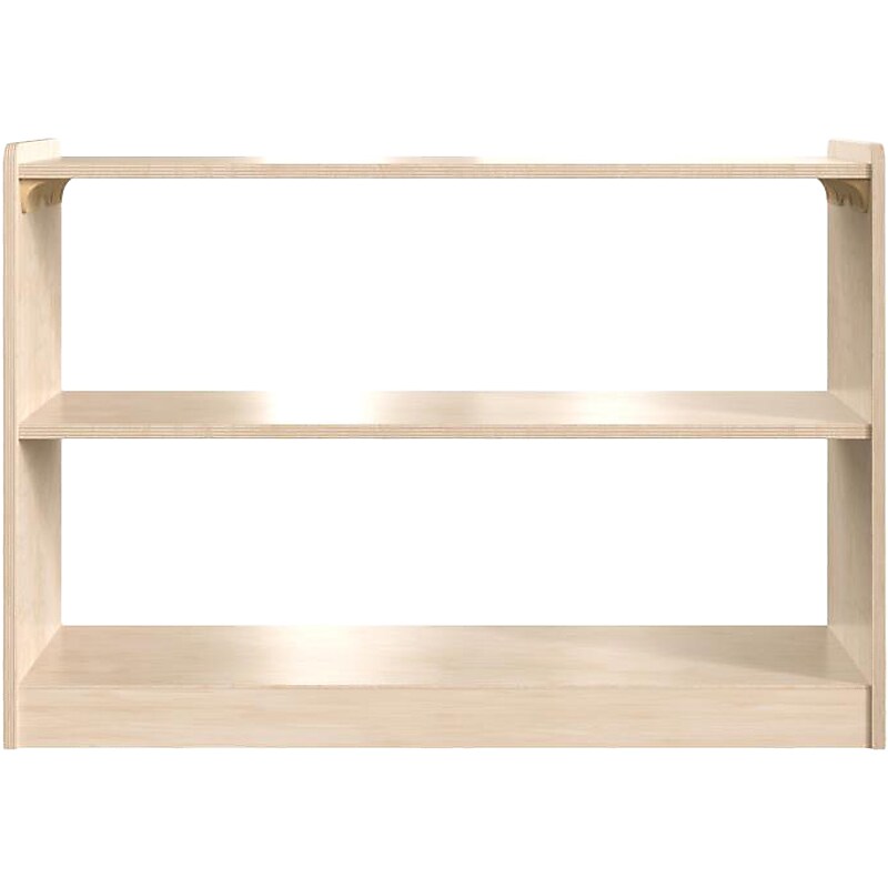 Flash Furniture Bright Beginnings 2-Section Open Storage Unit, 24.5"H x 47.25"W x 11.75"D, Brown (MK-ME088030-GG) image 1