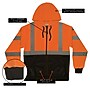 GloWear 8312BK High Visibility Long Sleeve Black Bottom Hooded Zip-Up Sweatshirt, ANSI Type R Class 3, Orange, 4XL (22948)~#|#~FF5D9F5F-42FE-4B67-92936CE2BD655B82_sc7