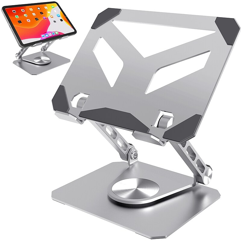 Purely SW60 360° Rotating Base iPad/Tablet Stand and Holder, Silver (PTSSW60) image 1