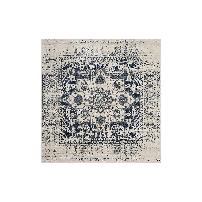 Safavieh Madison Collection 10' x 10' Square Indoor Area Rug, Machine Made, Cream/Navy (MAD603D-10SQ) image 1