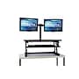 Rocelco 37.5" Height Adjustable Standing Desk Converter with Dual Monitor Mount, Sit Stand Up Riser, Black (R DADRB-DM2)~#|#~FF684410-21AE-4232-94B175392F968166_sc7