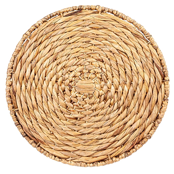 Storied Home Hand-Woven Water Hyacinth Table, Natural (A90256641