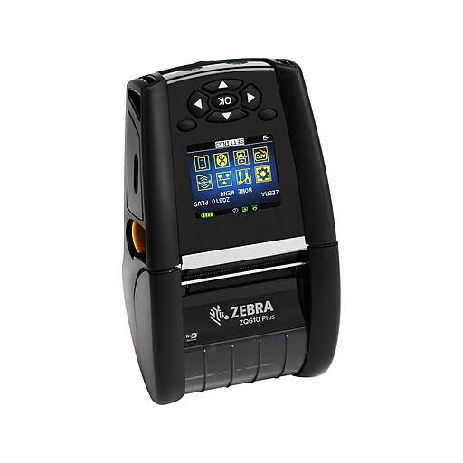 Zebra ZQ610 Plus Rechargeable Mobile Thermal Printer, Black (ZQ61