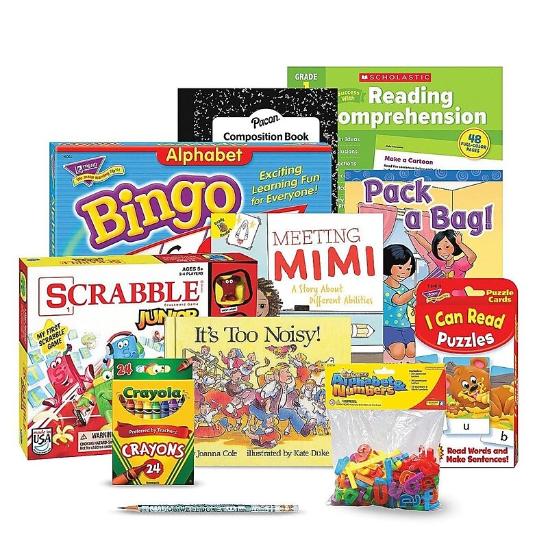 S&S Family Engagement Take Home Bags Literacy Grades K-1, Assorted Colors (BK7053G001) image 1