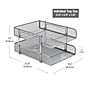Mind Reader Metal Mesh Front Loading Stackable Letter Tray, Letter/Legal Size, Silver (CSTACK2-SIL)~#|#~FF764B09-8678-4D14-98C7A1FE2F8B641E_sc7